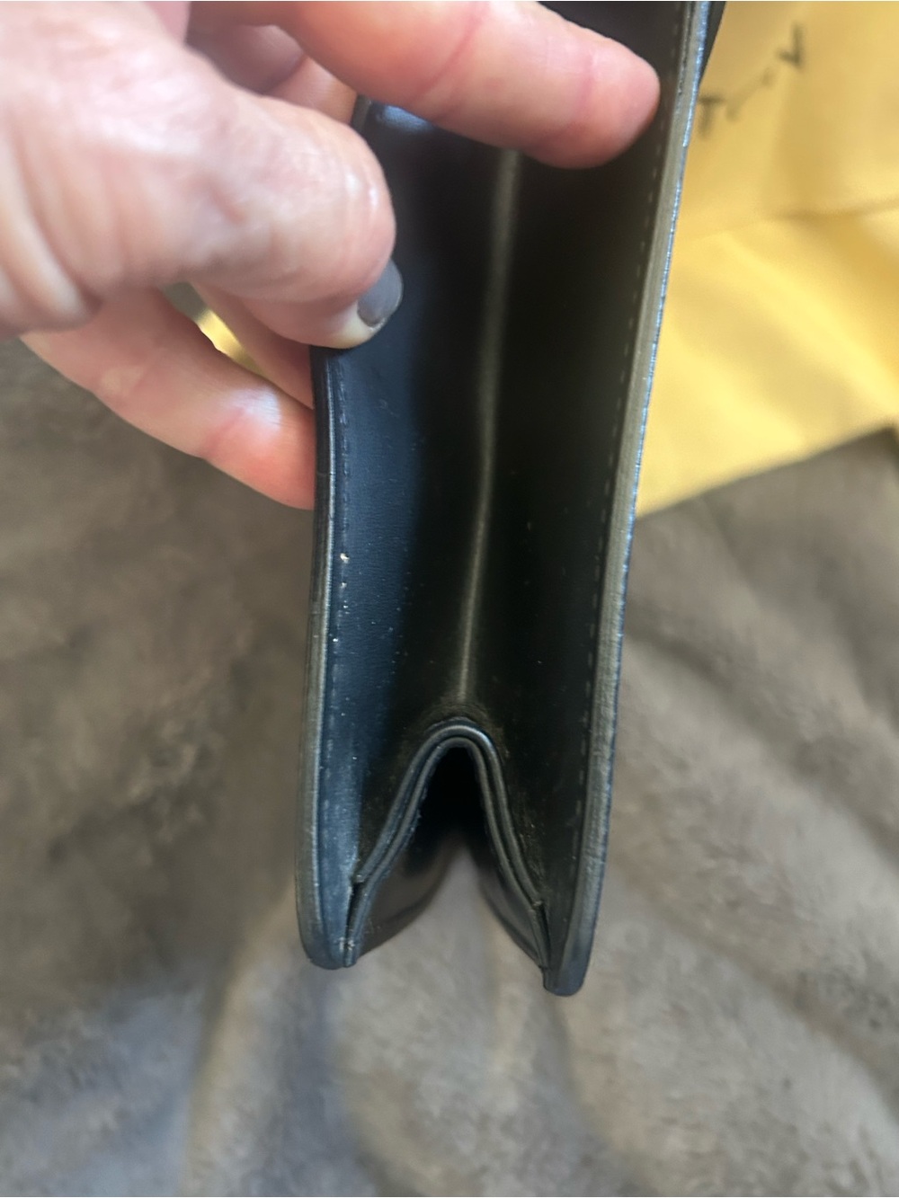 Louis Vuitton Black Epi leather Pochette Sellier Dragonne Clutch Ret. $900-1200 - Picture 9 of 15